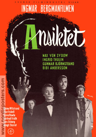 The Magician 1958 movie poster Max von Sydow Ingrid Thulin Gunnar Björnstrand Ingmar Bergman Poster artwork: Ranke Sandgren