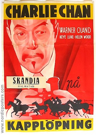 Charlie Chan at the Race Track 1937 movie poster Warner Oland Charlie Chan Horses Eric Rohman art