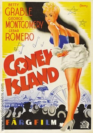 Coney Island 1943 movie poster Betty Grable