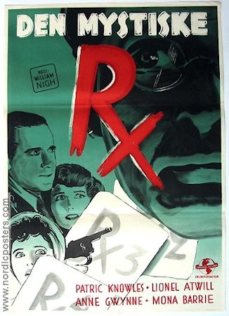 Strange Case of Doctor RX 1942 movie poster Patric Knowles Anne Gwynne