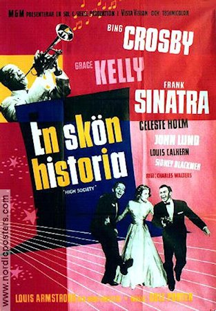 High Society 1957 movie poster Frank Sinatra Bing Crosby Grace Kelly Louis Armstrong Musicals