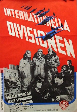 International Squadron 1942 movie poster Ronald Reagan War Planes
