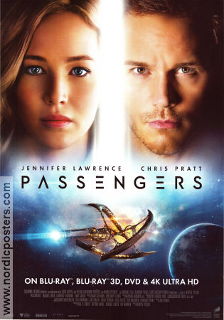 Passengers 2016 poster Jennifer Lawrence Chris Pratt Michael Sheen Morten Tyldum