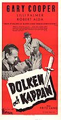 Cloak and Dagger (1947) Movie poster 30x70cm Gary Cooper/Lilli Palmer/Fritz Lang