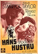 His Brother´s Wife 1936 movie poster Barbara Stanwyck Robert Taylor WS Van Dyke