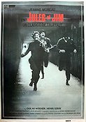 Jules et Jim (1962) Movie poster reproduction Francois Truffaut/Jeanne Moreau/Oskar Werner