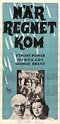 The Rain Came (1940) Movie poster 30x70cm Tyrone Power/Myrna Loy/George Brent
