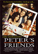 Peter´s Friends 1992 movie poster Stephen Fry Hugh Laurie Emma Thompson Kenneth Branagh