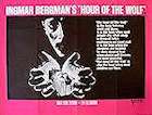 Hour of the Wolf 1968 movie poster Liv Ullmann Max von Sydow Ingrid Thulin Ingmar Bergman