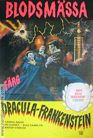 Blodsm�ssa Dracula-Frankenstein Poster 70x100cm FN original