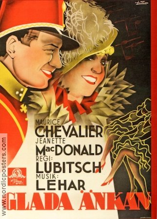 The Merry Widow (1934) Movie poster 70x100cm Maurice Chevalier/Jeanette MacDonald/Ernst Lubitsch