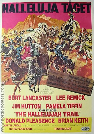 The Hallelujah Trail (1966) Movie poster 70x100cm Burt Lancaster/Lee Remick