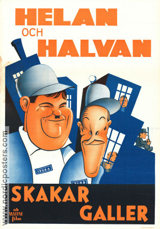 Pardon Us (1931) Movie poster 70x100cm Laurel and Hardy/Helan och Halvan