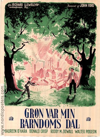 How Green was my Valley (1942) Movie poster 62x84cm Denmark John Ford/Walter Pidgeon/Maureen O'Hara