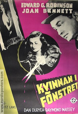 The Woman in the Window (1944) Movie poster 70x100cm Fritz Lang/Edward G Robinson/Joan Bennett