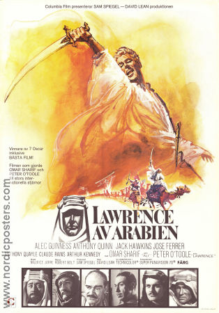 Lawrence of Arabia (1963) Movie poster 70x100cm Alec Guinness/Anthony Quinn/Peter O'Toole/David Lean/Omar Sharif