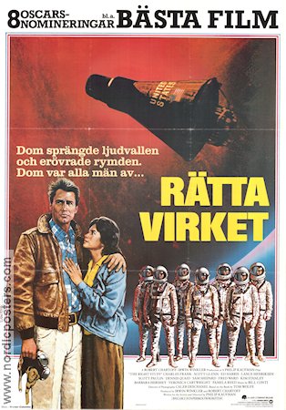 The Right Stuff (1984) Movie poster 70x100cm Charles Frank/Scott Glenn