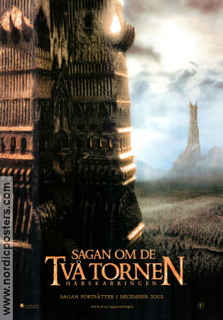 The Two Towers (2002) Movie poster 70x100cm advance Elijah Wood/Peter Jackson/Christopher Lee/Lord of the Rings
