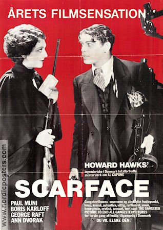 Scarface Poster 62x84cm Denmark FN original