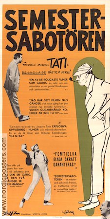 Les Vacances de Monsieur Hulot (1954) Movie poster 30x70cm Jacques Tati
