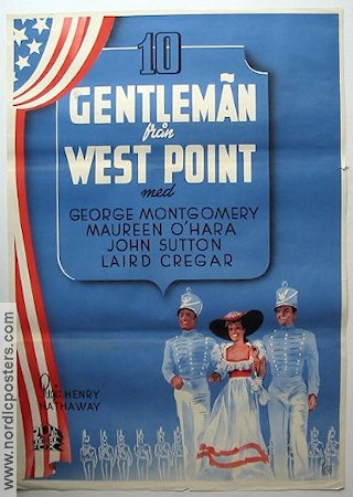 Ten Gentlemen from West Point 1943 movie poster George Montgomery Maureen O´Hara