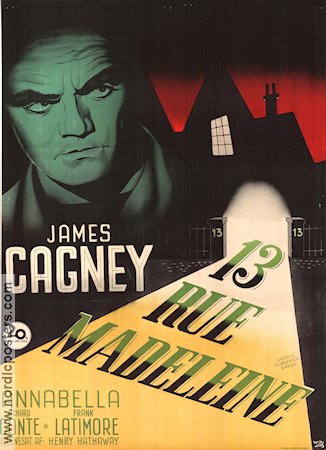 13 Rue Madeleine 1947 movie poster James Cagney