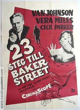 23 Paces to Baker Street 1956 movie poster Van Johnson Vera Miles
