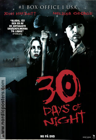 30 Days of Night DVD 2007 video poster Josh Hartnett David Slade