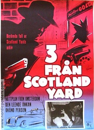 3 från Scotland Yard 1958 poster Montgomery Tully
