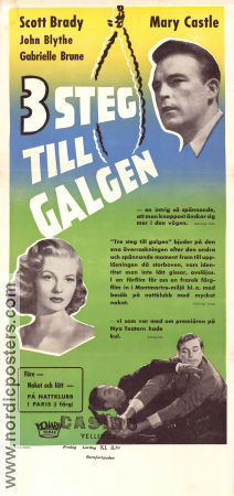 3 Steps to the Gallows 1953 poster Scott Brady John Gilling