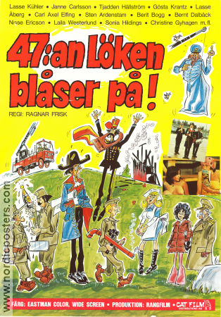 47:an Löken blåser på 1972 movie poster Janne Carlsson Lasse Åberg Poster artwork: Lennart Elworth From comics