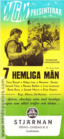 Gli invincibili sette 1963 movie poster Tony Russel Helga Liné Massimo Serato Alberto De Martino