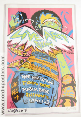 Board LIVE ART SHOW Empires Comics Vault Signed No 6 of 45 2008 poster King Gum Mark Bode Poster artwork: Jim Mahfood Food One Find more: Comics