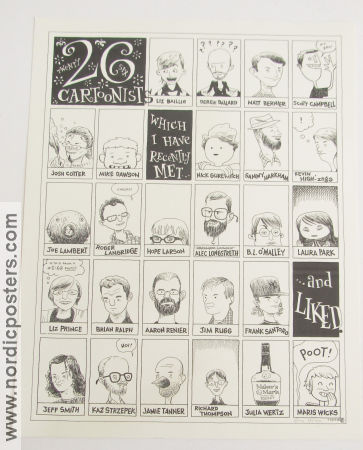 26 Cartoonists I Have Recently Met Signed No 78 of 100 2008 poster Poster artwork: Dustin Harbin Find more: Comics