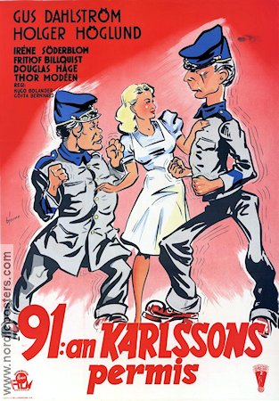 91:an Karlssons permis 1948 poster Gus Dahlström