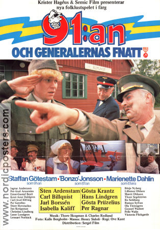 91:an och generalernas fnatt 1977 movie poster Staffan Götestam Sten Ardenstam Bonzo Jonsson Ove Kant From comics Production: Semic Film