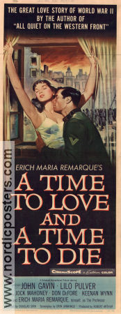 A Time to Love and a Time to Die 1958 movie poster John Gavin Liselotte Pulver Douglas Sirk Poster from: Australia