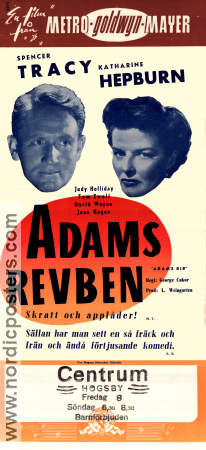 Adam´s Rib 1949 movie poster Spencer Tracy Katharine Hepburn George Cukor