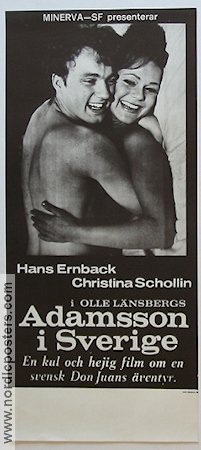 Adamsson i Sverige 1966 movie poster Hans Ernback Christina Schollin Margaretha Krook Stig Ossian Ericson