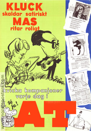 Aftontidningen AT 1944 poster Axel Österberg Kluck