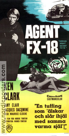 Coplan FX 18 casse tout 1964 poster Richard Wyler Riccardo Freda