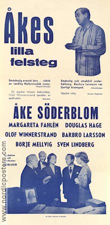 Åkes lilla felsteg 1950 movie poster Åke Söderblom