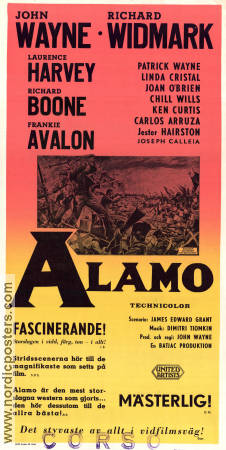 The Alamo 1960 poster Richard Widmark John Wayne