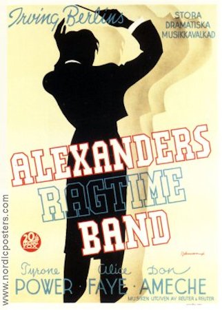Alexander´s Ragtime Band 1938 movie poster Tyrone Power Music: Irving Berlin