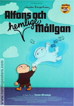 Alfons och hemlige Mållgan 2022 movie poster Jonas Karlsson Tomas Alfredson Writer: Gunilla Bergström Animation Kids