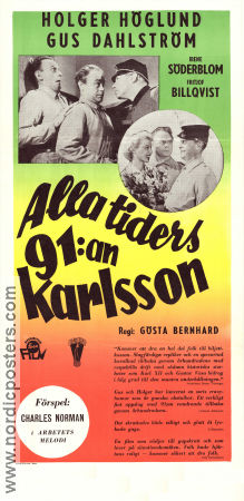 Alla tiders 91:an Karlsson 1953 poster Holger Höglund Gösta Bernhard