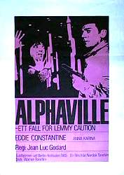 Alphaville 1965 movie poster Eddie Constantine Anna Karina Jean-Luc Godard