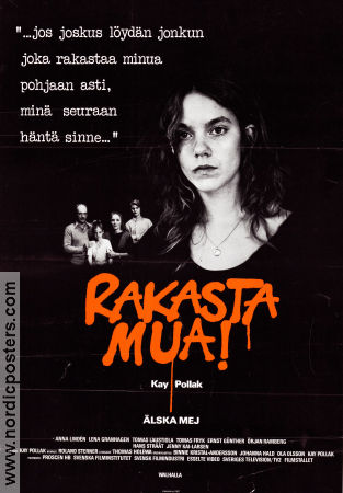 Rakasta mua 1986 movie poster Anna Lindén Lena Granhagen Tomas Laustiola Kay Pollak Poster from: Finland