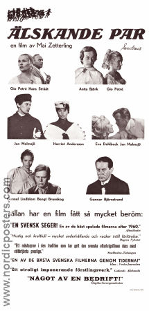 Loving Couples 1964 movie poster Harriet Andersson Gunnel Lindblom Gio Petré Jan Malmsjö Mai Zetterling