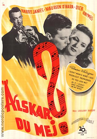 Do You Love Me? 1946 movie poster Harry James Maureen O´Hara Instruments